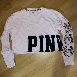 PINK cropped sweater! Super cute and light
